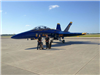 K-9 Officers with Navy Jet