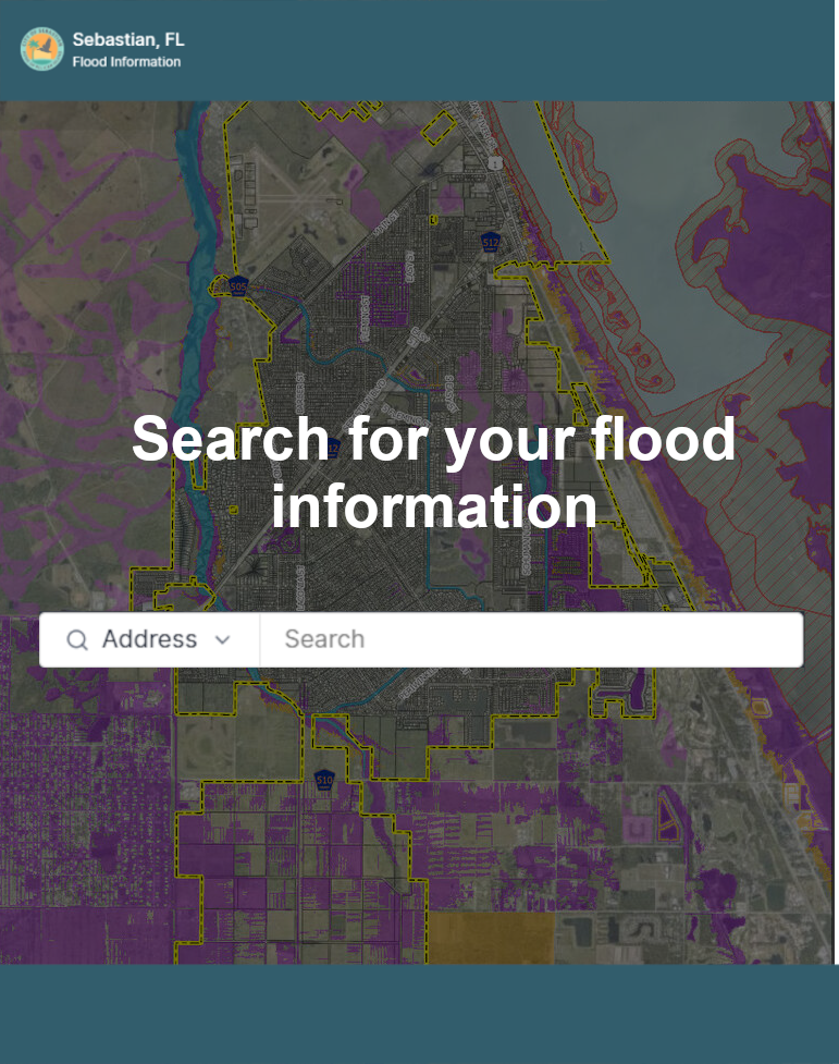 Flood Zone Map with Search Bar